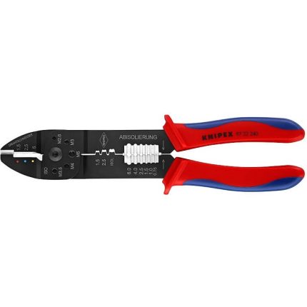 Kabelio nužievinimo ir jungčių užspaudimo replės KNIPEX 1396200