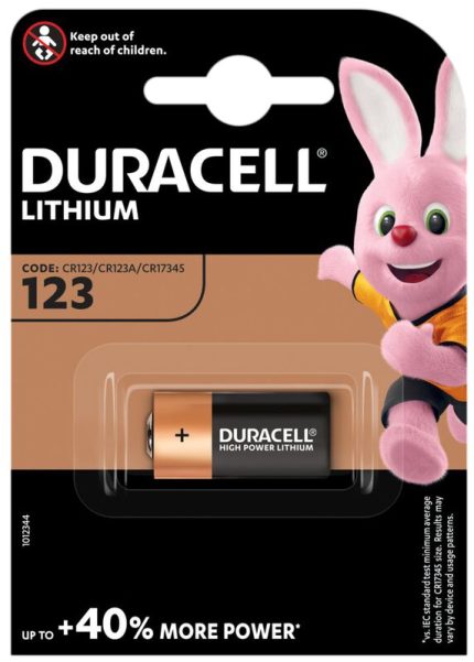 Baterija Duracell Lithium CR123 (1 vnt.)