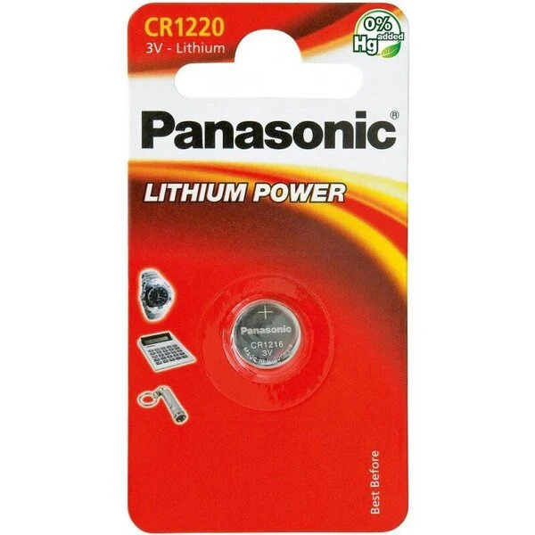 Baterija Panasonic Lithium CR1220 (1 vnt.) Baterija Panasonic Lithium CR1220 (1 vnt.)