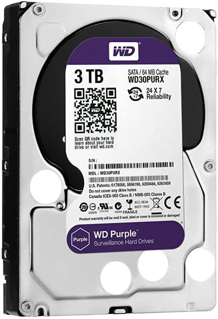 Kietas diskas WD Purple WD30PURX Surveillance 3 TB